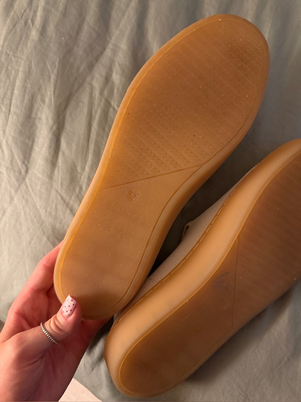 NWOB Rothy's Womens The Original Slip On Sneaker W9 in Sand - Picture 6 of 7
